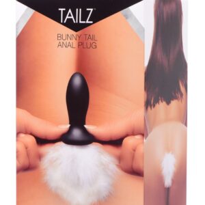 White Bunny Tail Anal Plug