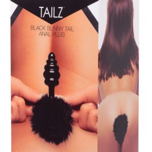 Black Bunny Tail Anal Plug