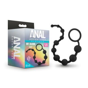 Anal Adventures Platinum Silicone 10 Anal Beads