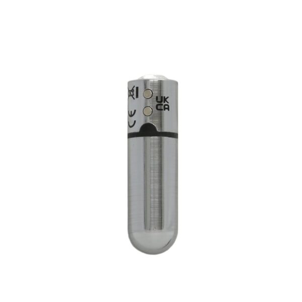 Power Bullet First Class 6cm Rechargeable w Crystal Silver